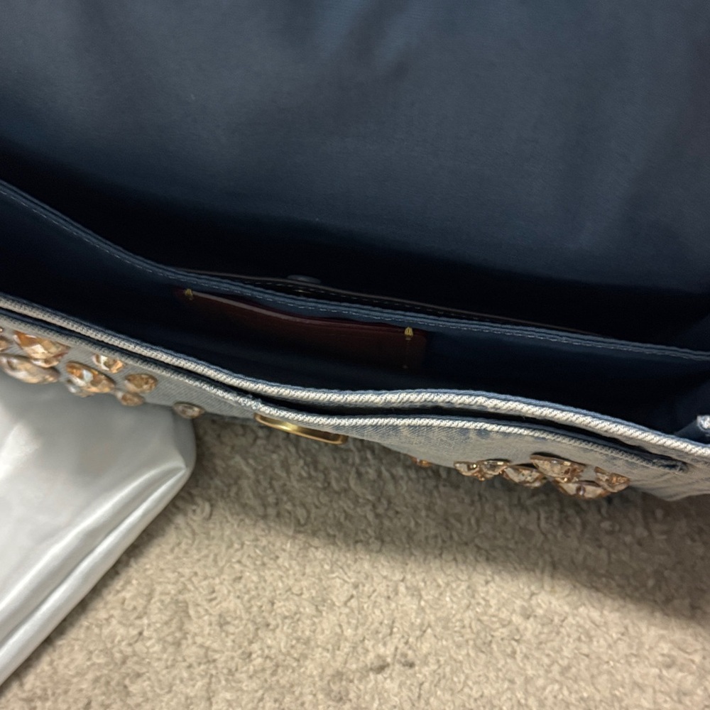 Coach Blue Denim Bag with Gold Accents - Picture 4 of 4